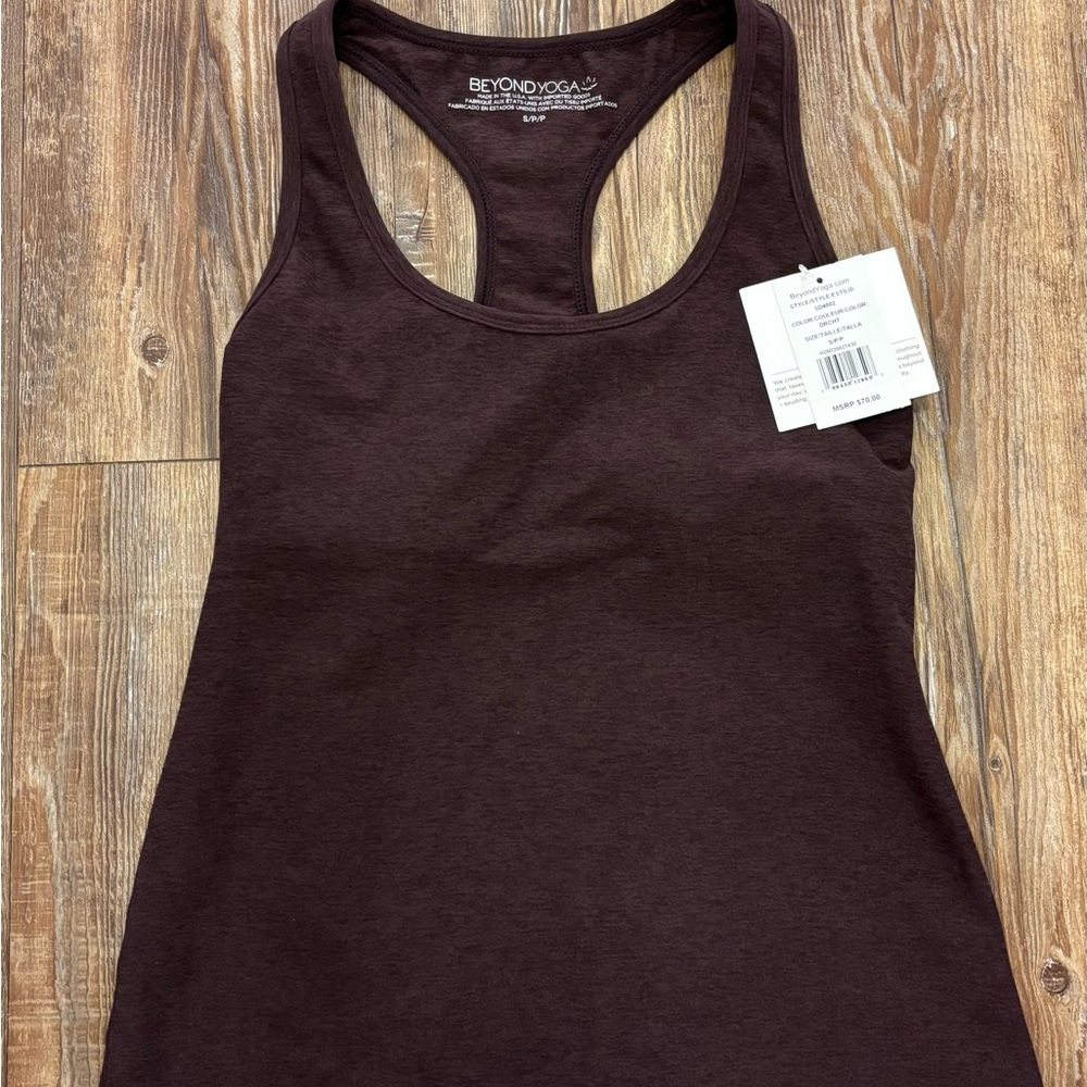 Beyond Yoga Dark Brown Tank Top